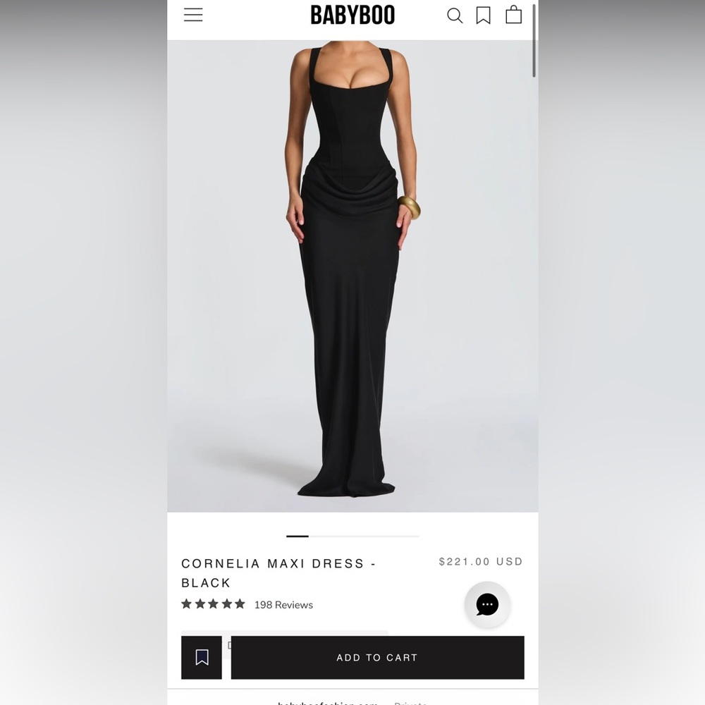 Babyboo Cornelia Black Maxi Dress